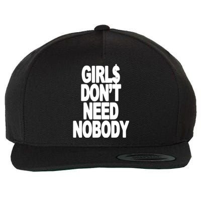 Girl$ DonT Need Nobody Blur Wool Snapback Cap