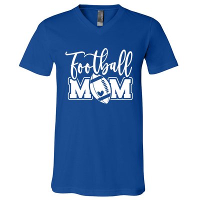 Game Day Or High School Football Mama Football Mom Great Gift V-Neck T-Shirt