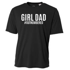 Girl Dad Outnumbered Tee Fathers Day Gift From Wife Daughter Gift Cooling Performance Crew T-Shirt