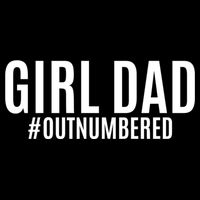 Girl Dad Outnumbered Tee Fathers Day Gift From Wife Daughter Gift 16 in Basic Backpack