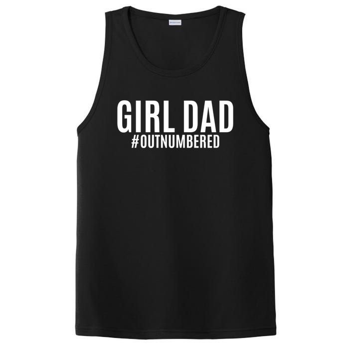 Girl Dad Outnumbered Tee Fathers Day Gift From Wife Daughter Gift PosiCharge Competitor Tank