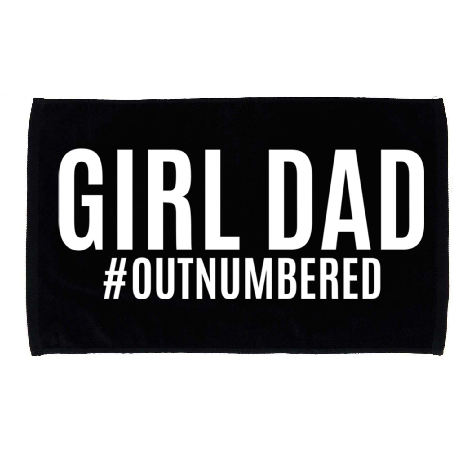 Girl Dad Outnumbered Tee Fathers Day Gift From Wife Daughter Gift Microfiber Hand Towel