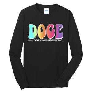 Groovy Department Of Government Efficiency Doge Tall Long Sleeve T-Shirt