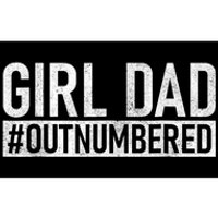 Girl Dad Outnumbered Fathers Day From Wife Daughter Bumper Sticker