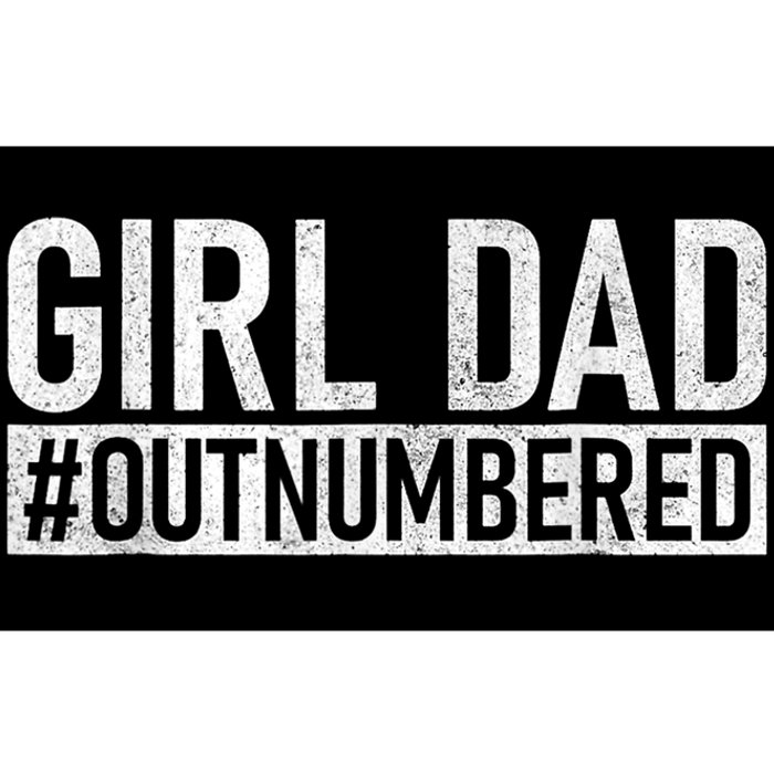 Girl Dad Outnumbered Fathers Day From Wife Daughter Bumper Sticker