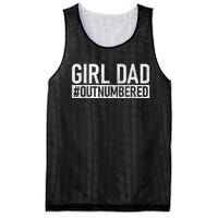 Girl Dad Outnumbered Fathers Day From Wife Daughter Mesh Reversible Basketball Jersey Tank