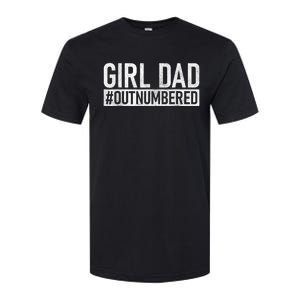 Girl Dad Outnumbered Fathers Day From Wife Daughter Softstyle CVC T-Shirt