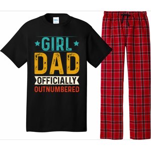 Girl Dad Outnumbered Proud FatherS Day Unique Gift Idea Pajama Set