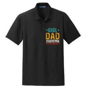 Girl Dad Outnumbered Proud FatherS Day Unique Gift Idea Dry Zone Grid Polo