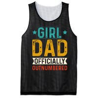 Girl Dad Outnumbered Proud FatherS Day Unique Gift Idea Mesh Reversible Basketball Jersey Tank