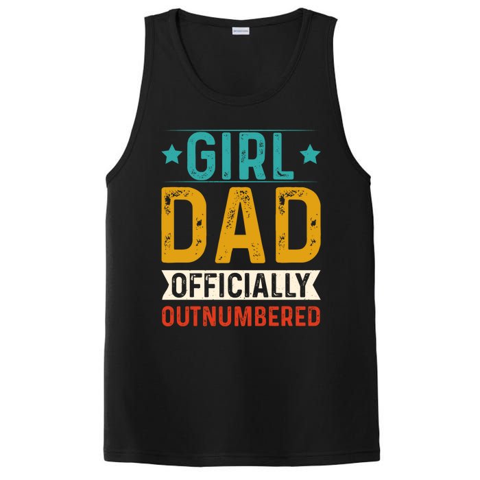 Girl Dad Outnumbered Proud FatherS Day Unique Gift Idea PosiCharge Competitor Tank