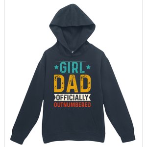 Girl Dad Outnumbered Proud FatherS Day Unique Gift Idea Urban Pullover Hoodie