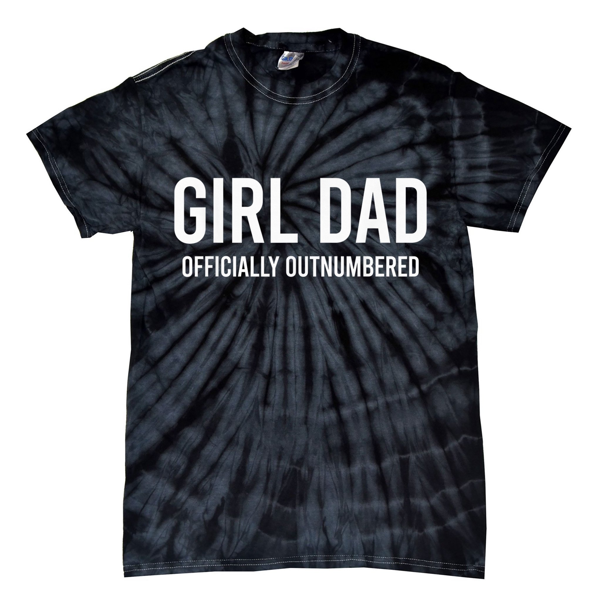 Girl Dad Officially Outnumbered Funny Tie-Dye T-Shirt