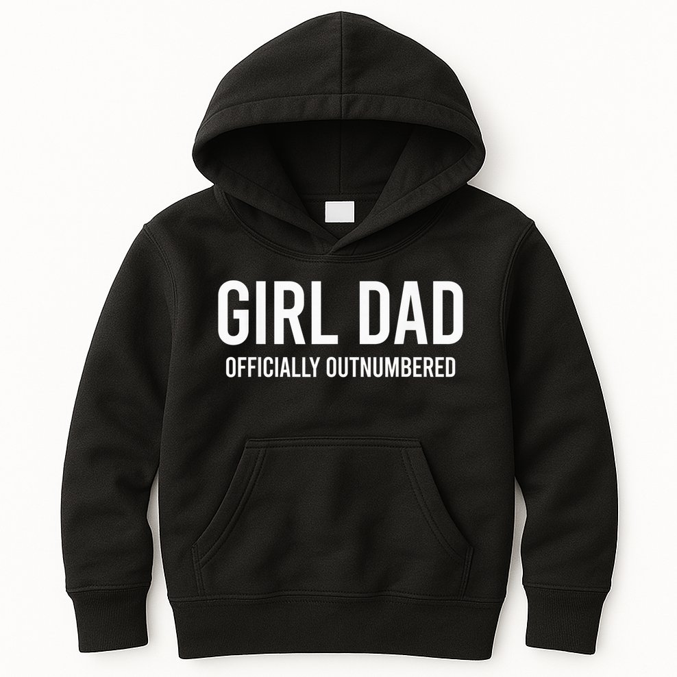 Girl Dad Officially Outnumbered Funny Kids Hoodie