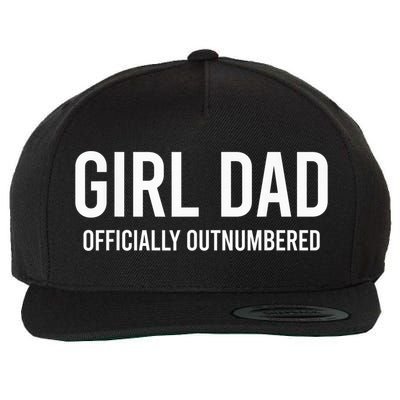 Girl Dad Officially Outnumbered Funny Wool Snapback Cap