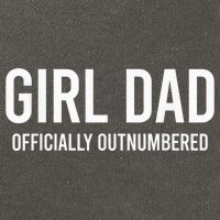 Girl Dad Officially Outnumbered Funny Cotton Canvas Backpack