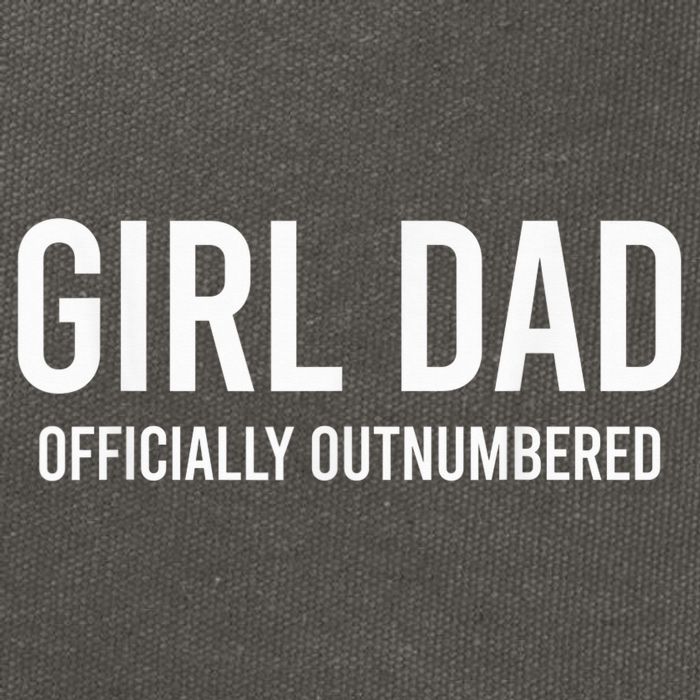 Girl Dad Officially Outnumbered Funny Cotton Canvas Backpack