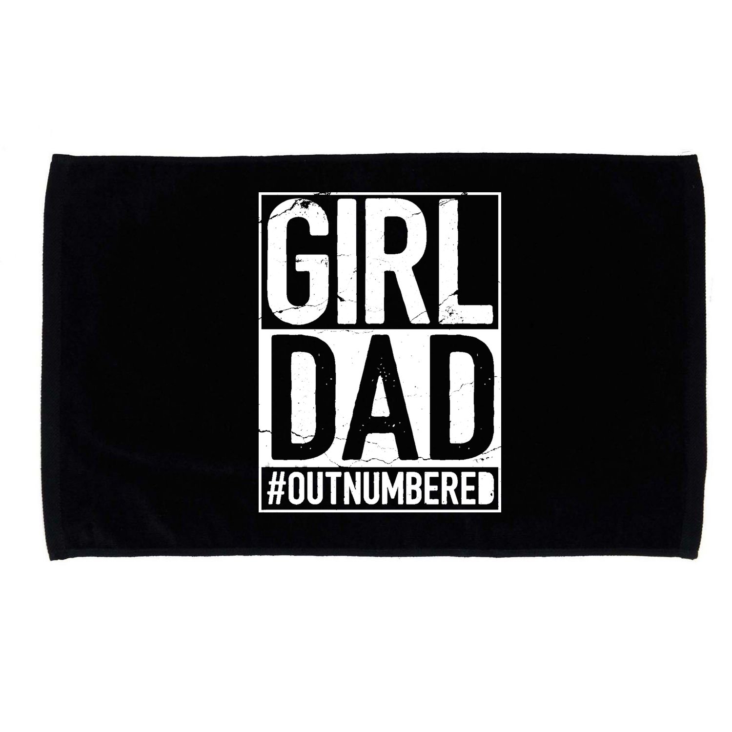 Girl Dad Outnumbered Gift Fathers Day From Wife Daughter Great Gift Microfiber Hand Towel