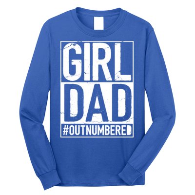 Girl Dad Outnumbered Gift Fathers Day From Wife Daughter Great Gift Long Sleeve Shirt