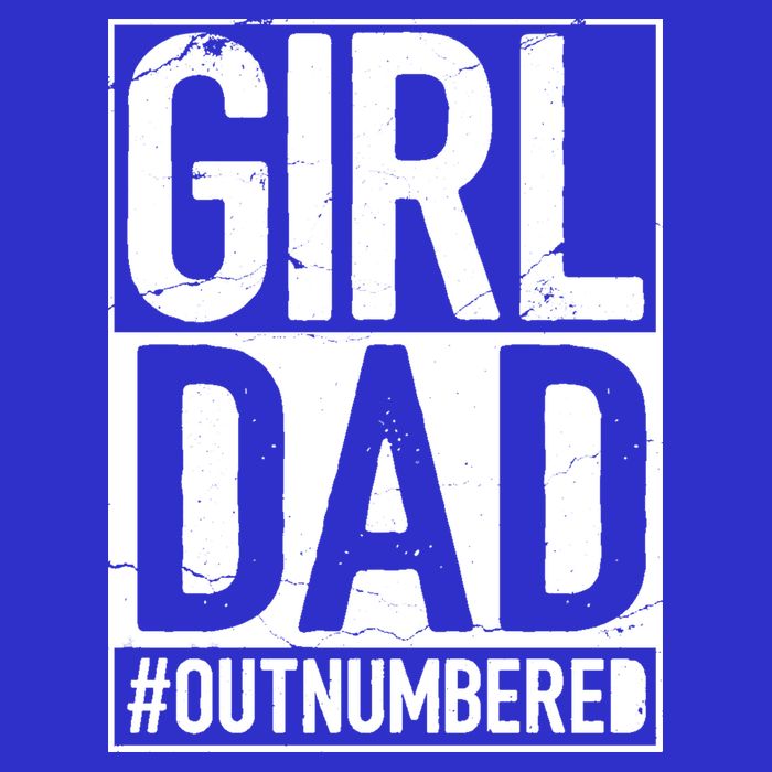 Girl Dad Outnumbered Gift Fathers Day From Wife Daughter Great Gift Tall T-Shirt