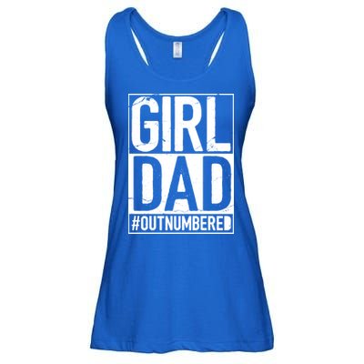 Girl Dad Outnumbered Gift Fathers Day From Wife Daughter Great Gift Ladies Essential Flowy Tank