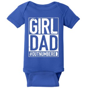 Girl Dad Outnumbered Gift Fathers Day From Wife Daughter Great Gift Baby Bodysuit