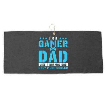 Gamer Dad Only Much Cooler For Gaming Dad Meaningful Gift Large Microfiber Waffle Golf Towel