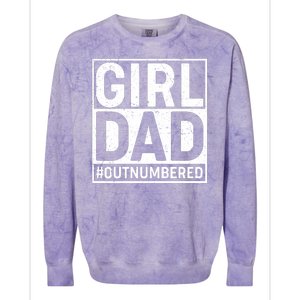 Girl Dad #OutNumbered Colorblast Crewneck Sweatshirt