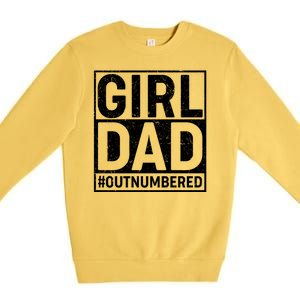 Girl Dad #OutNumbered Premium Crewneck Sweatshirt