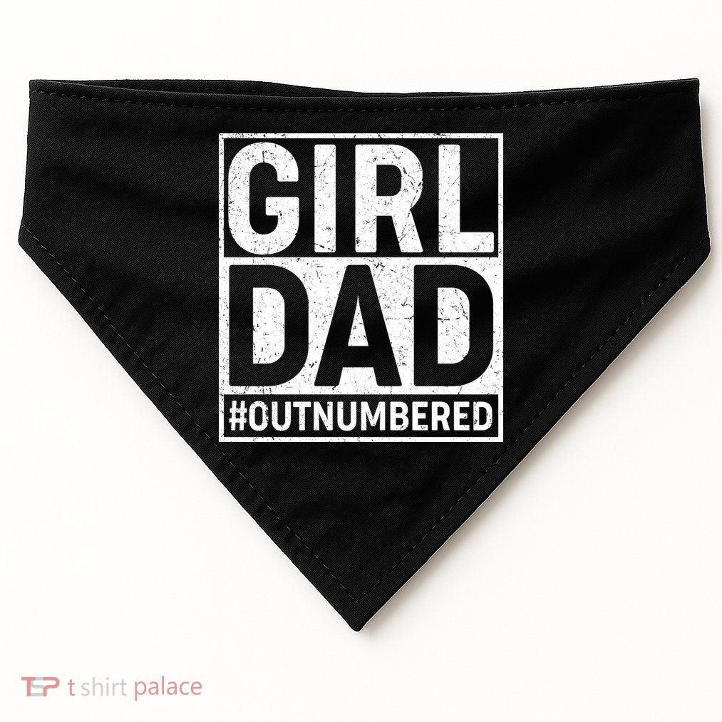 Girl Dad #OutNumbered USA-Made Doggie Bandana
