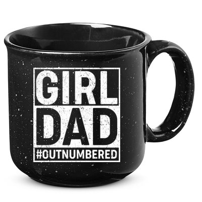 Girl Dad #OutNumbered 15oz Campfire Ceramic Mug