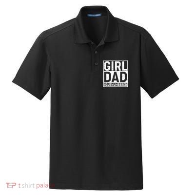Girl Dad #OutNumbered Dry Zone Grid Polo