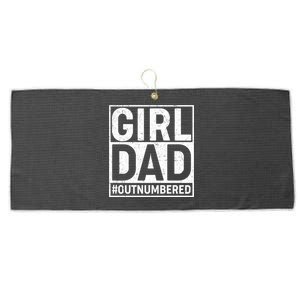 Girl Dad #OutNumbered Large Microfiber Waffle Golf Towel