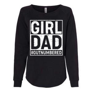 Girl Dad #OutNumbered Womens California Wash Sweatshirt