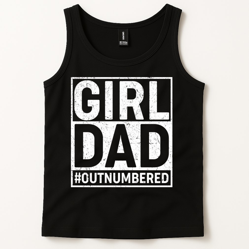 Girl Dad #OutNumbered Tank Top