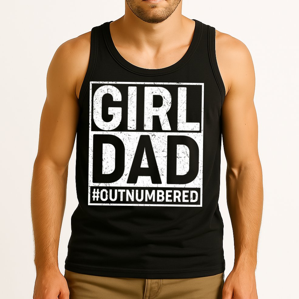 Girl Dad #OutNumbered Tank Top