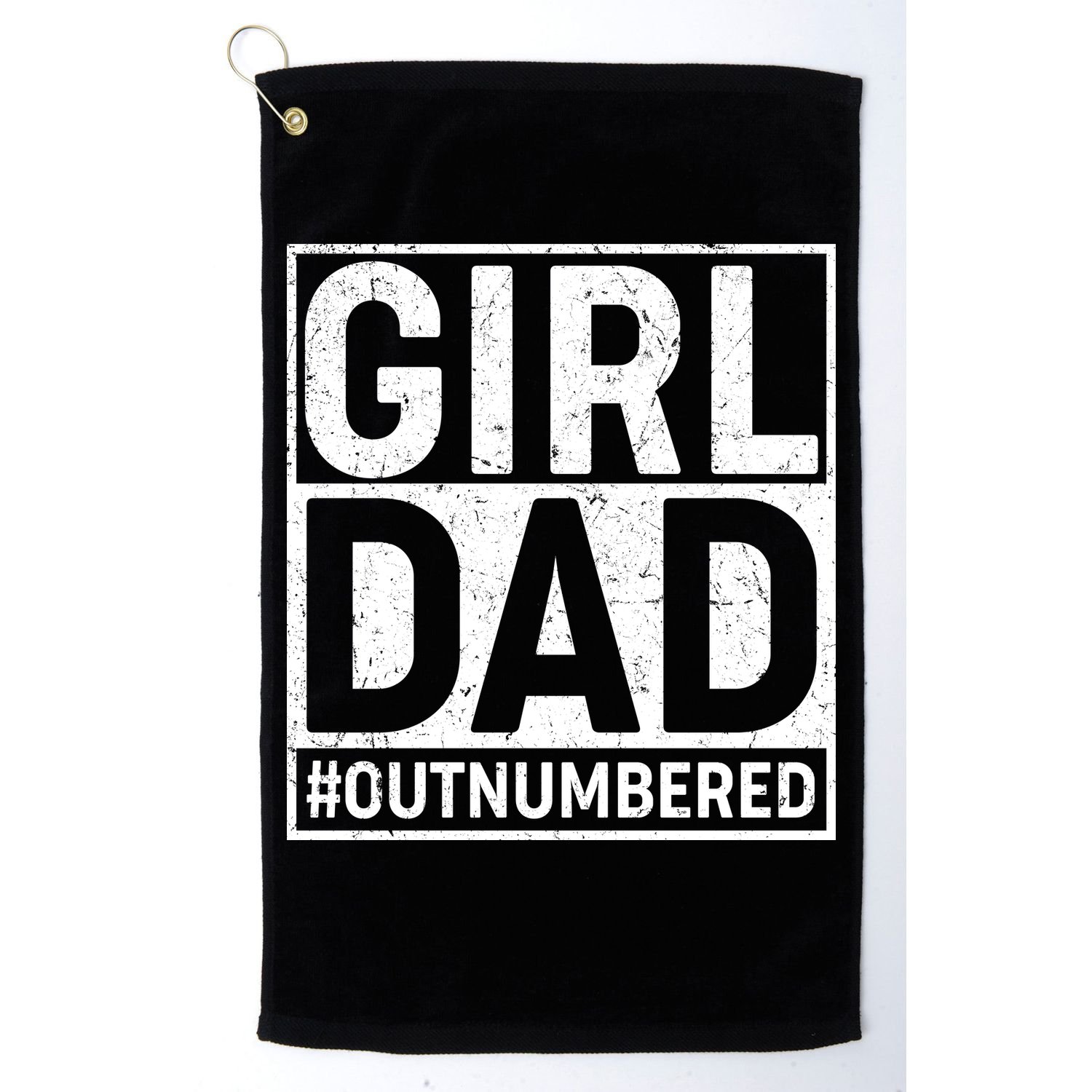 Girl Dad #OutNumbered Golf Towel