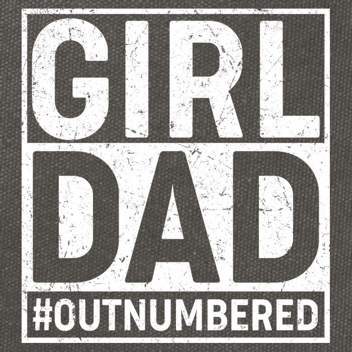 Girl Dad #OutNumbered Cotton Canvas Backpack