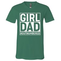 Girl Dad #OutNumbered V-Neck T-Shirt