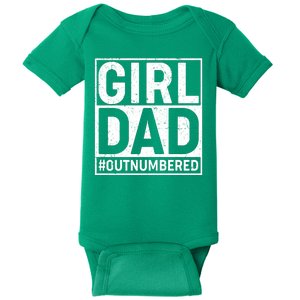 Girl Dad #OutNumbered Baby Bodysuit