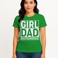 Girl Dad #OutNumbered Womens T-Shirt