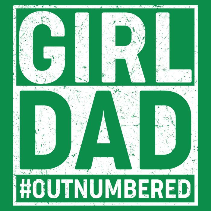 Girl Dad #OutNumbered Womens T-Shirt