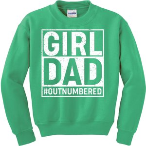 Girl Dad #OutNumbered Kids Sweatshirt