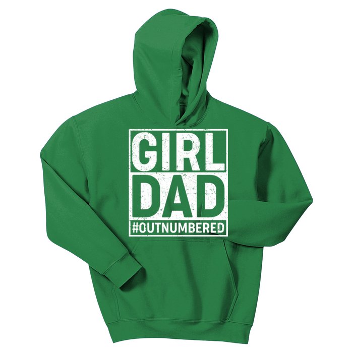 Girl Dad #OutNumbered Kids Hoodie