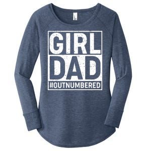 Girl Dad #OutNumbered Women's Perfect Tri Tunic Long Sleeve Shirt