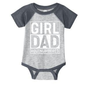 Girl Dad #OutNumbered Infant Baby Jersey Bodysuit