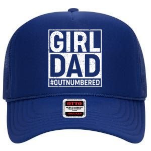 Girl Dad #OutNumbered High Crown Mesh Back Trucker Hat