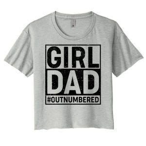 Girl Dad #OutNumbered Women's Crop Top Tee