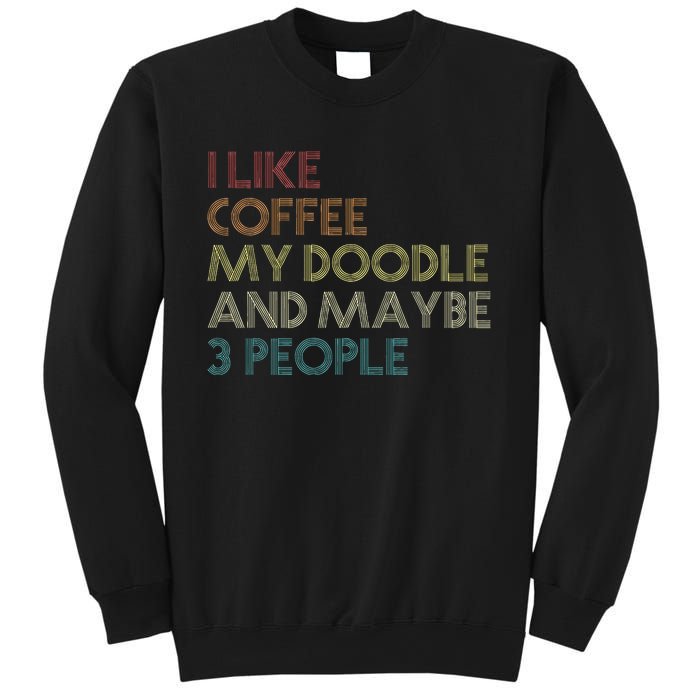 Goldendoodle Dog Owner Coffee Lovers Gift Vintage Retro Sweatshirt