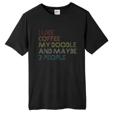 Goldendoodle Dog Owner Coffee Lovers Gift Vintage Retro Tall Fusion ChromaSoft Performance T-Shirt